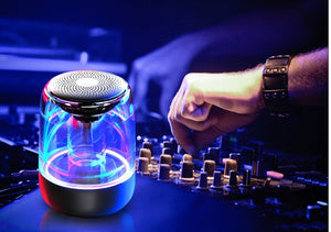 Portable Speaker - Bluetooth Wireless Speaker, Powerful Bass, Radio with Variable Color LED Light