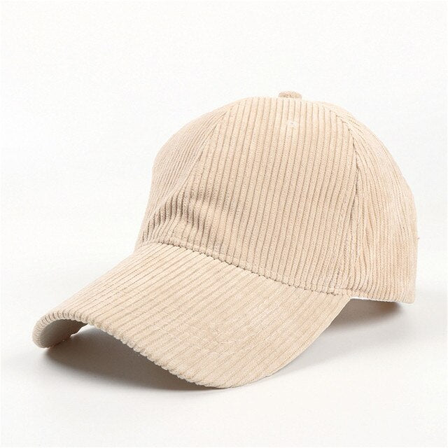 Summer Solid Corduroy Baseball Caps