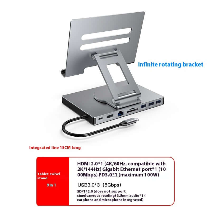 Flat Rotating Bracket Type-c Extension Converter