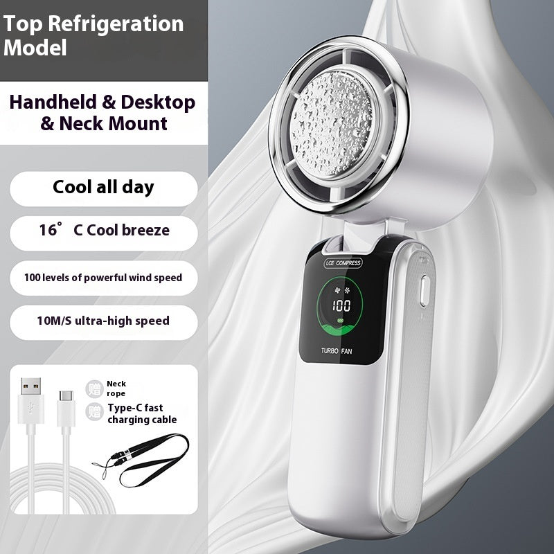 New ‘Ice Pack’ High-Speed Handheld Electric Fan. Speed-Adjustable Folding Mini Fan