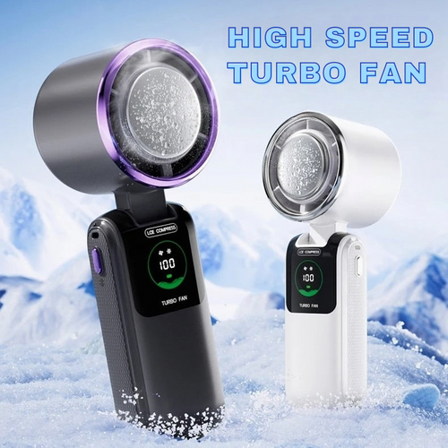 New ‘Ice Pack’ High-Speed Handheld Electric Fan. Speed-Adjustable Folding Mini Fan
