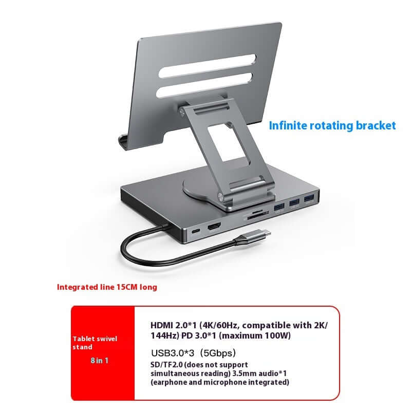 Flat Rotating Bracket Type-c Extension Converter