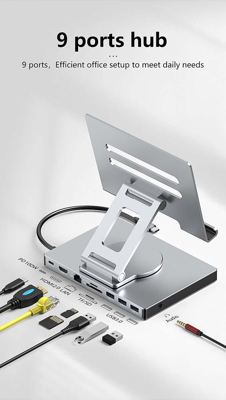 Flat Rotating Bracket Type-c Extension Converter