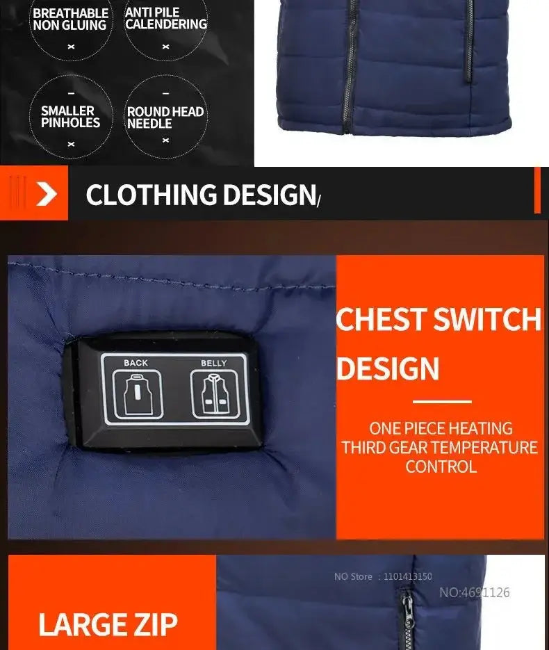 Multi-Zone USB Heated Vest