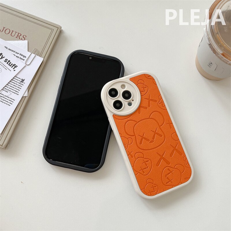 Cartoon Embossed Pattern Phone Case For iPhones